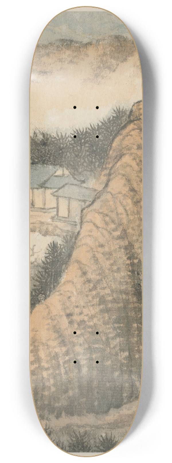 Shitao - Reminiscences of Qinhuai River pl8 8.25 inch art skate deck