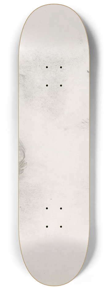 Signe Scheel - Kvinnehode; riss av ansikt 8.25 inch art skate deck