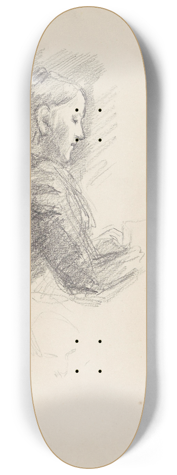 Signe Scheel - Kvinneportrett profil 8.25 inch art skate deck