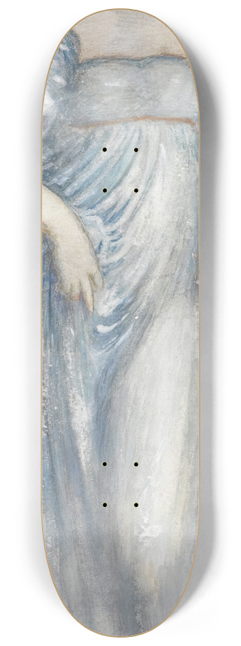 Simeon Solomon - A Woman In Blue 8.25 inch art skate deck