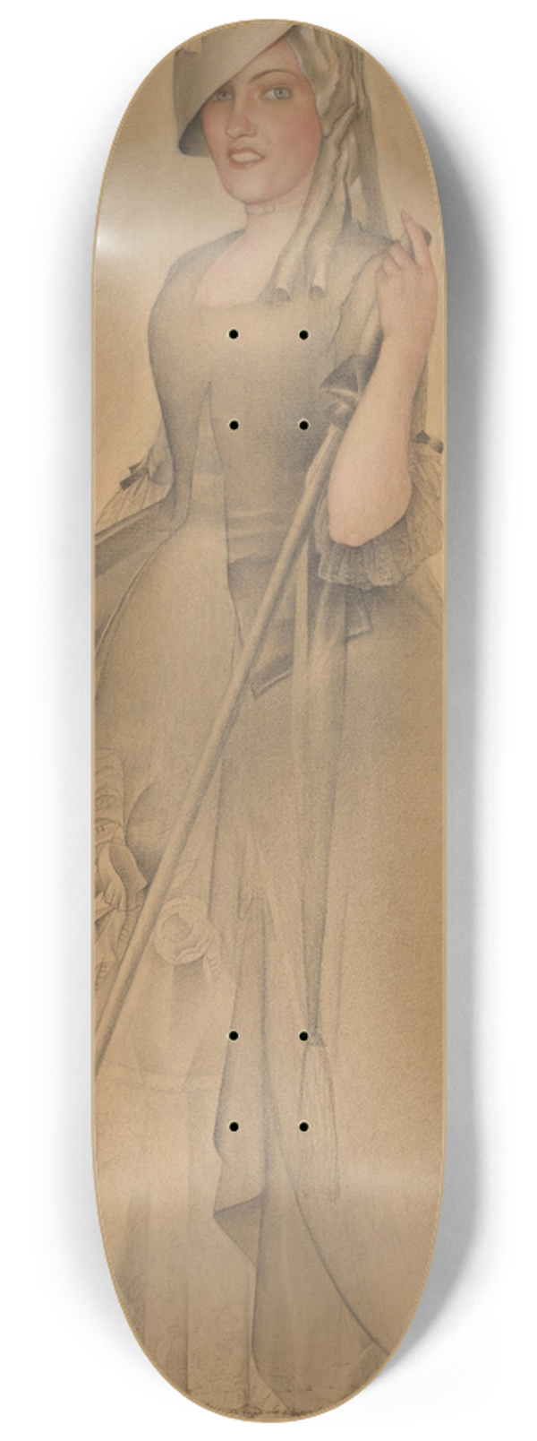 Simkha Simkhovitch - Portrait of Gloria Swanson 8.25 inch art skate deck
