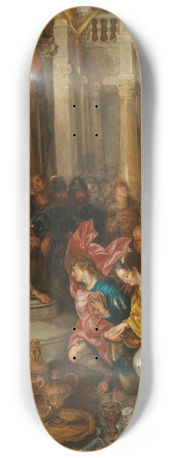 Simon de Vos - The Continence of Scipio 8.25 inch art skate deck