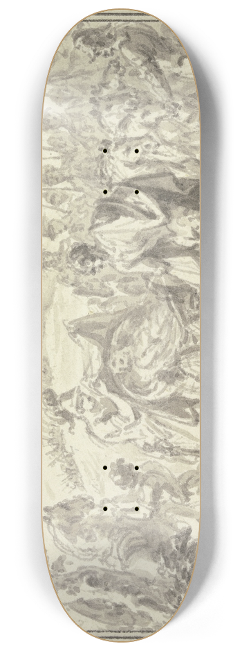 Simon Fokke - Alexander beweint Dareios 8.25 inch art skate deck