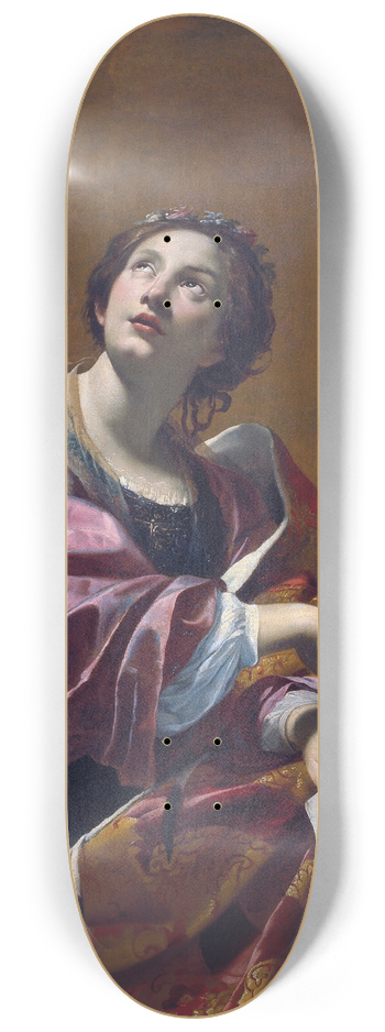Simon Vouet - Saint Cecilia 8.25 inch art skate deck
