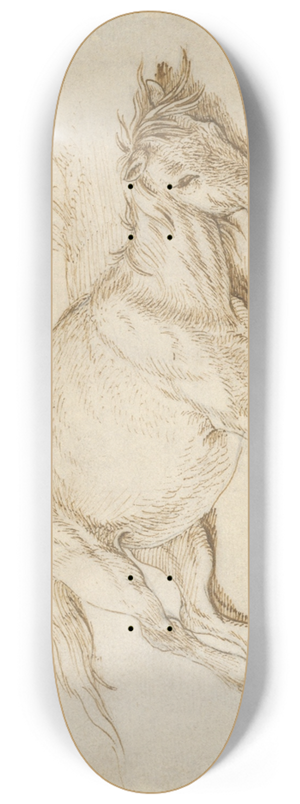 Sinibaldo Scorza - A Horse Lying on its Side 8.25 inch art skate deck