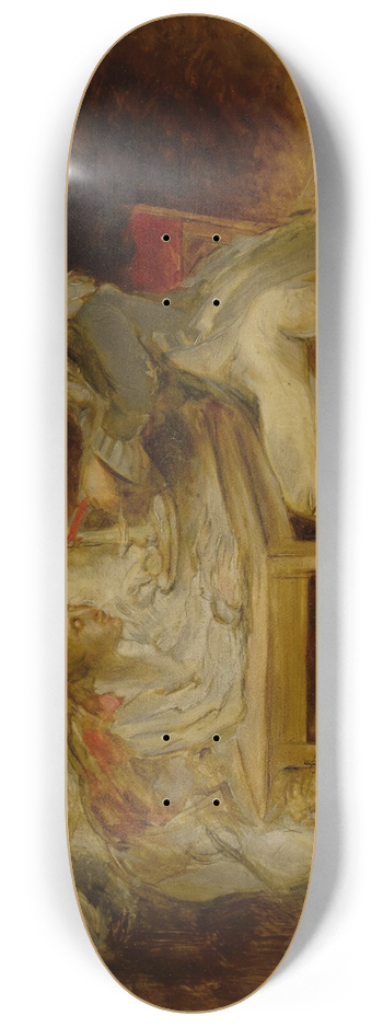 Sir David Wilkie - Nelson sealing the Copenhagen letter 8.25 inch art skate deck