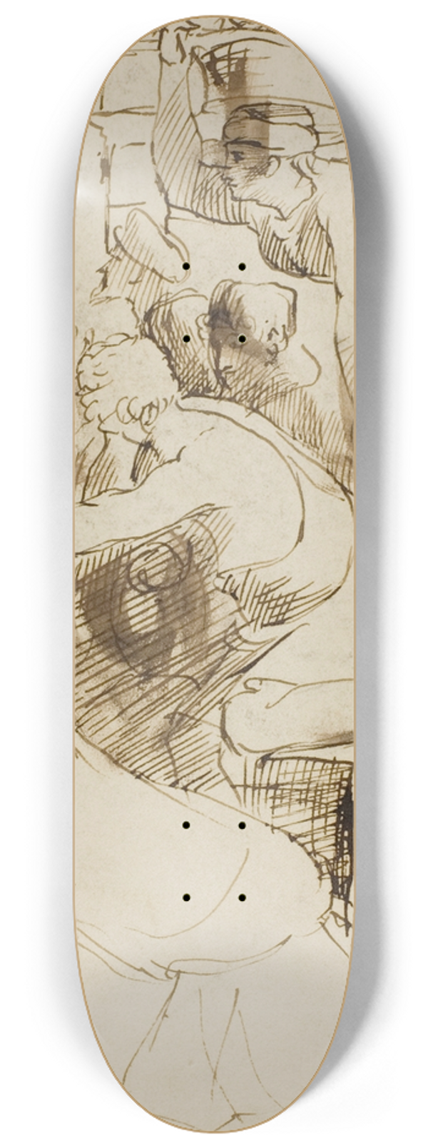 Sir David Wilkie - Sketch from the Escurial 8.25 inch art skate deck