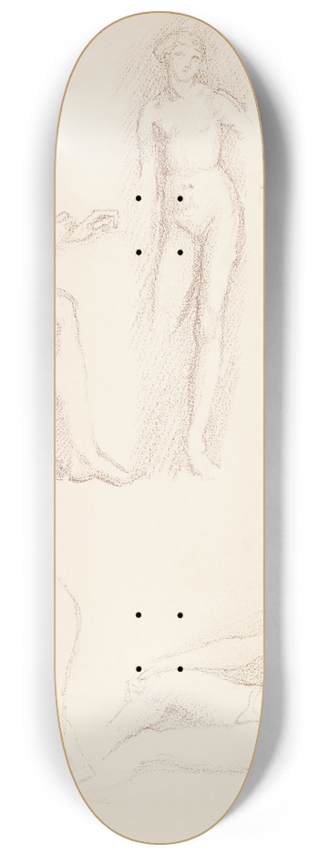 Sir Edward Coley Burne-Jones - Female Nude  Five Studies 8.25 inch art skate deck