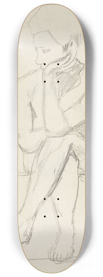 Adolf Sternschuss - akt siedzcej kobiety 8.25 inch art skate deck