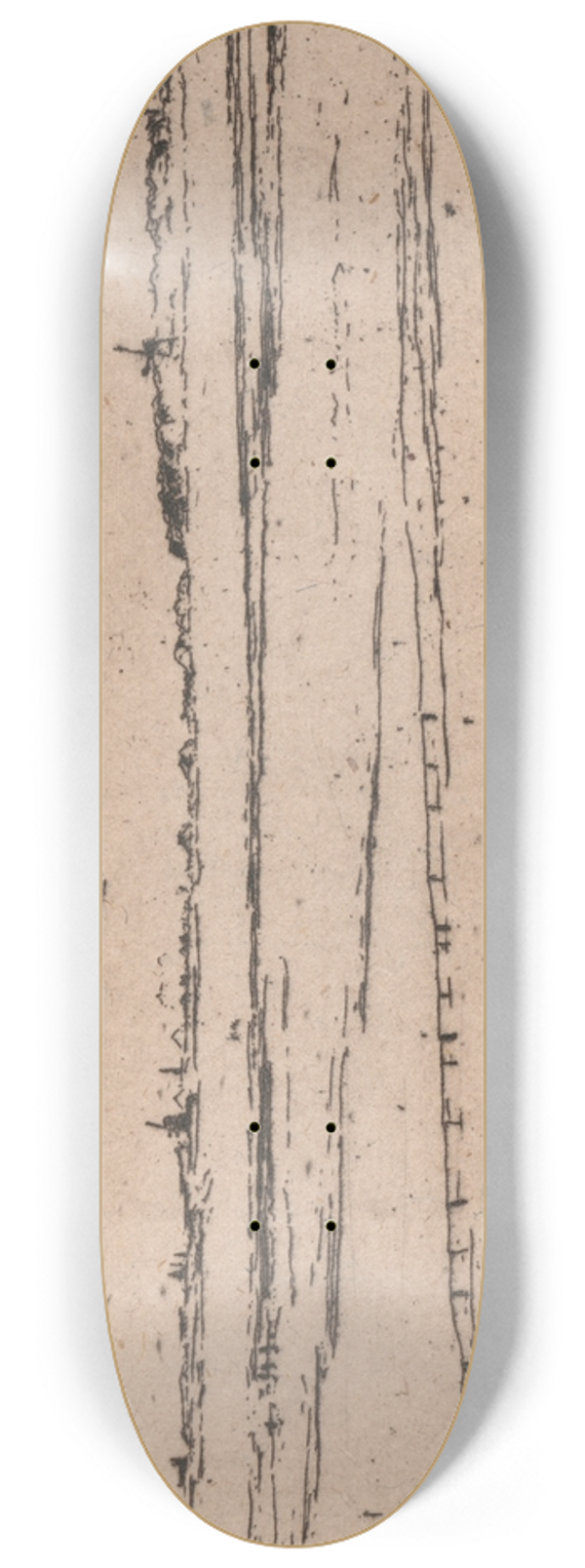 Sir Frank Short - Sketch of Monnikendam in Distance 8.25 inch art skate deck