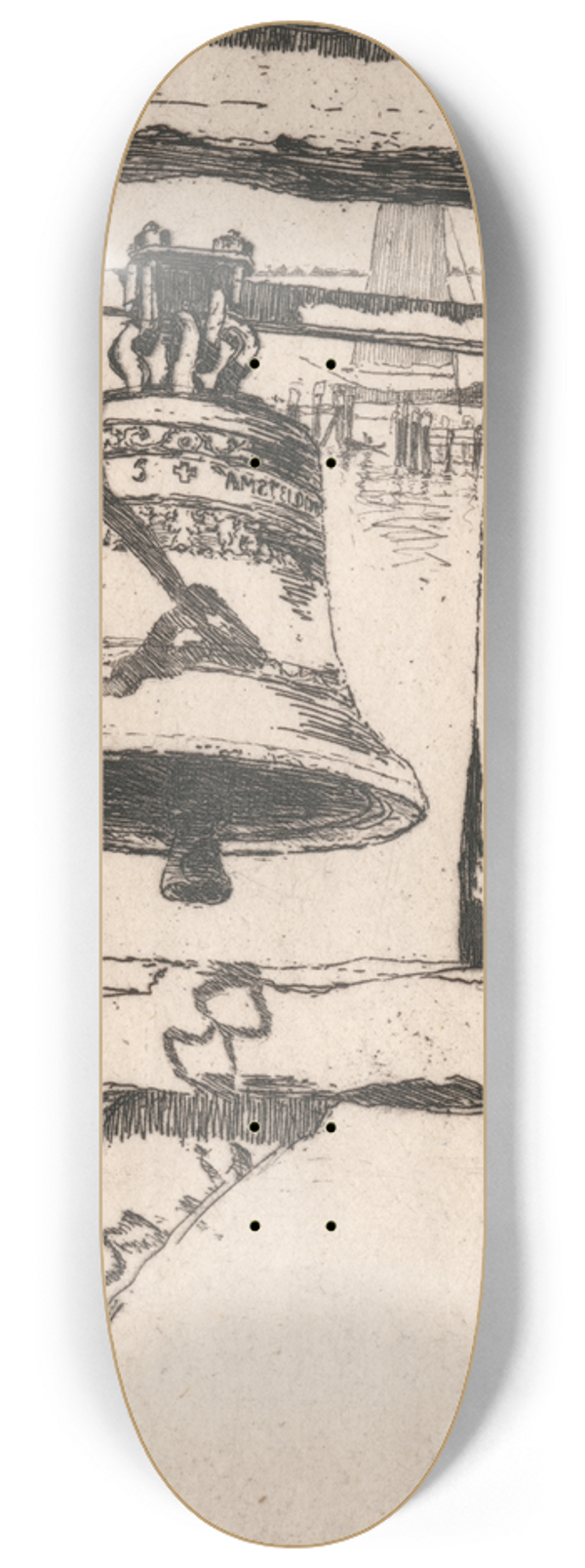 Sir Frank Short - The Dijk Bell, Volendam 8.25 inch art skate deck