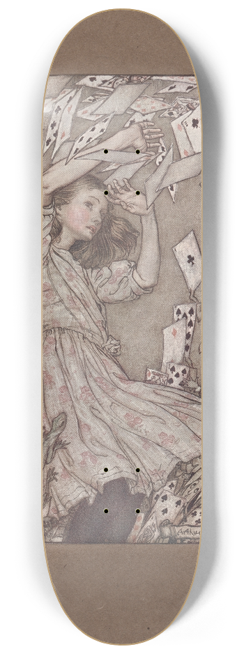 Arthur Rackham - Alices adventures in Wonderland 8.25 inch art skate deck