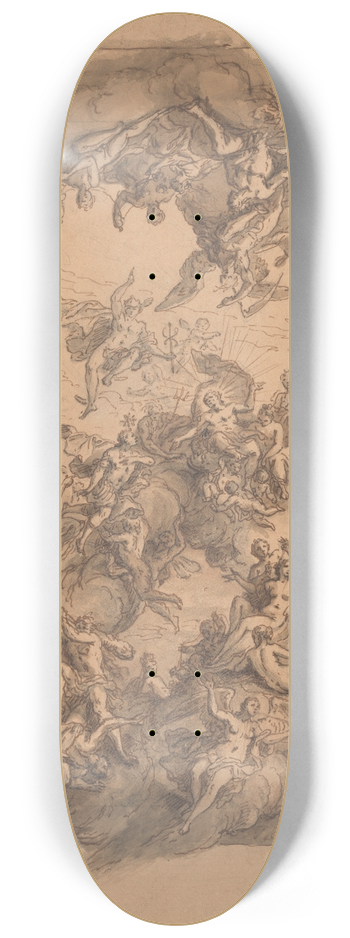 Sir James Thornhill - A Design for a Ceiling 8.25 inch art skate deck