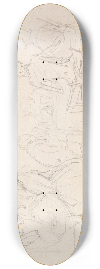 Sir John Everett Millais - An Evening Party 8.25 inch art skate deck