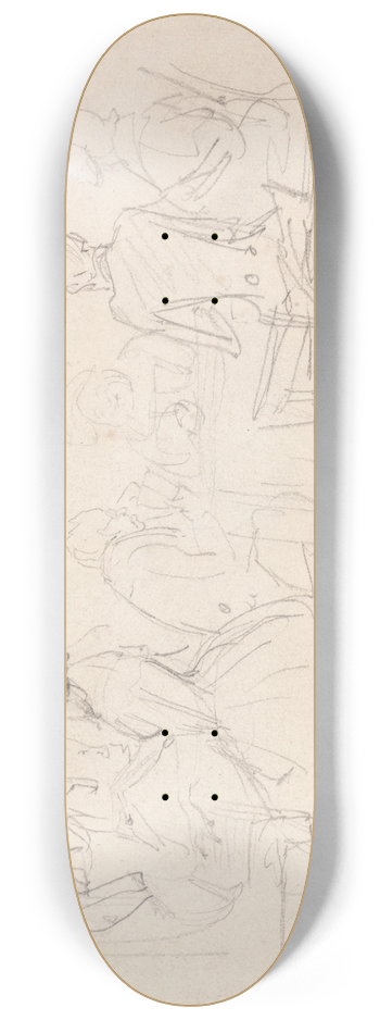 Sir John Everett Millais - An Evening Party 8.25 inch art skate deck