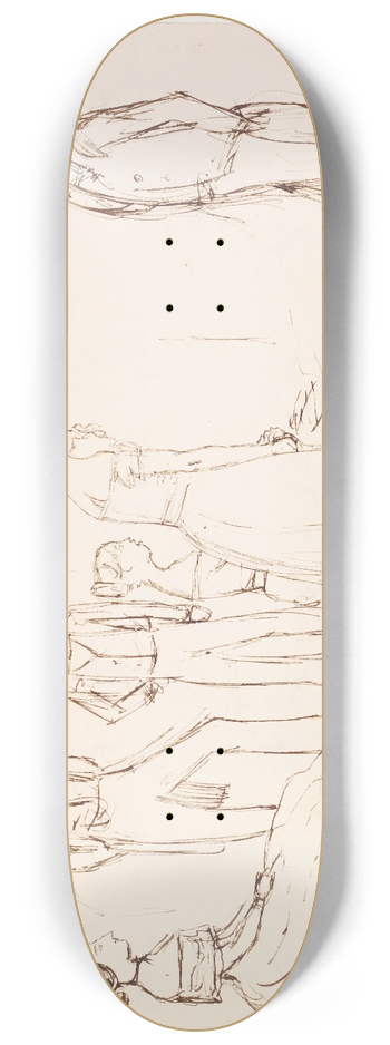 Sir John Everett Millais - Sketch of an Evening Party 8.25 inch art skate deck