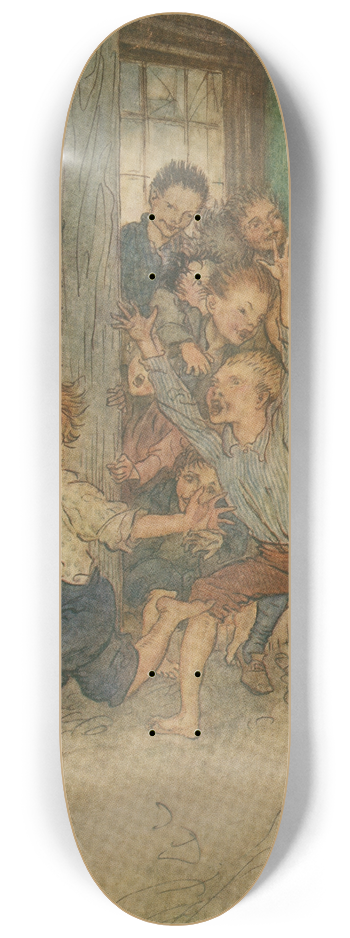Arthur Rackham - Bursting forth like a legion of young imps 8.25 inch art skate deck
