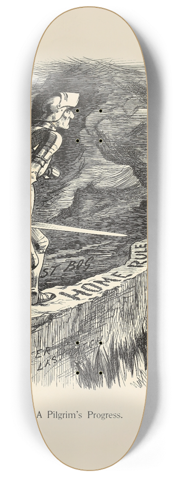 Sir John Tenniel - A Pilgrims Progress 8.25 inch art skate deck