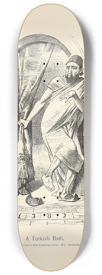 Sir John Tenniel - A Turkish Bath 8.25 inch art skate deck