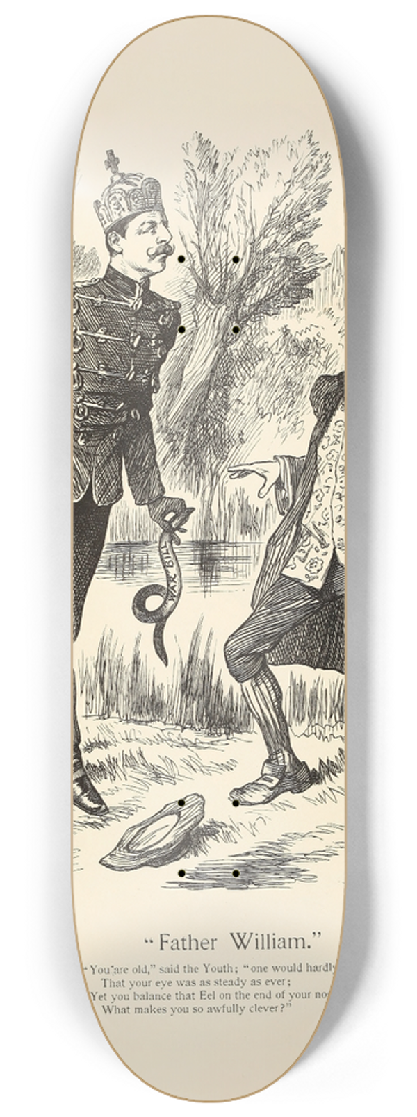Sir John Tenniel - Father William 8.25 inch art skate deck