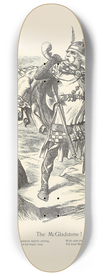 Sir John Tenniel - The McGladstone! 8.25 inch art skate deck