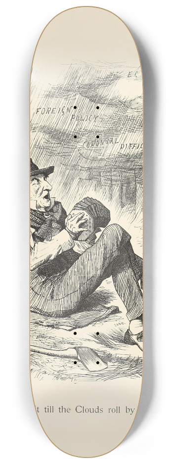 Sir John Tenniel - Wait till the Clouds roll by 8.25 inch art skate deck