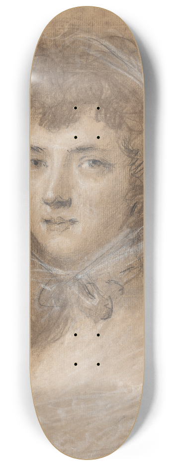 Sir Joshua Reynolds - Head and Bust of a Woman 8.25 inch art skate deck