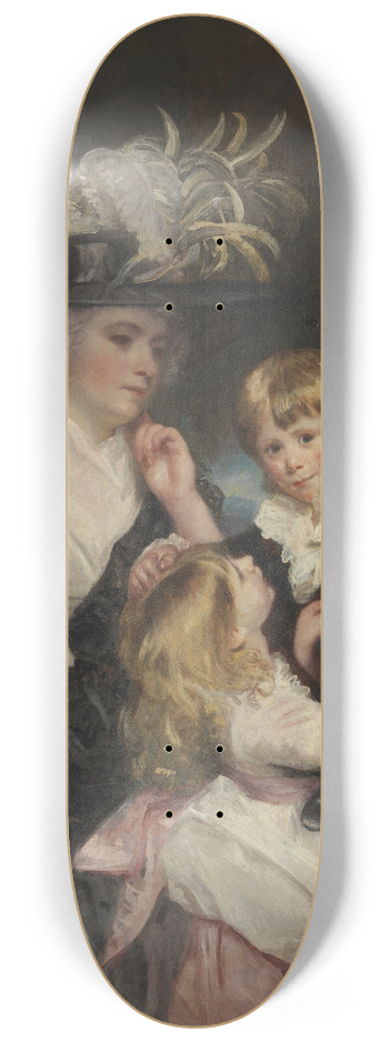Sir Joshua Reynolds - Lady Smith (Charlotte Delaval) and Her Children (George Henry, Louisa, and Charlotte) 8.25 inch art skate deck