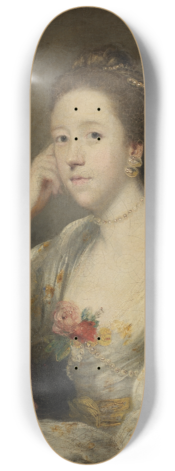 Sir Joshua Reynolds - Portrait of a Lady in White 8.25 inch art skate deck