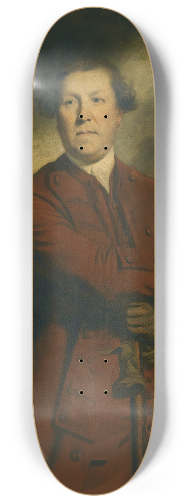 Sir Joshua Reynolds - Portrait Of Captain Robert Haldane, Of Gleneagles (1705-1767) 8.25 inch art skate deck
