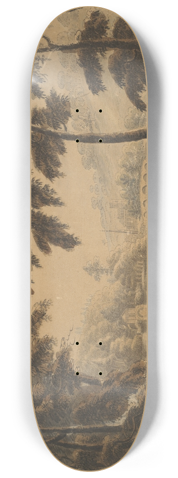 Sir Richard Hoare - View of Stourhead 8.25 inch art skate deck