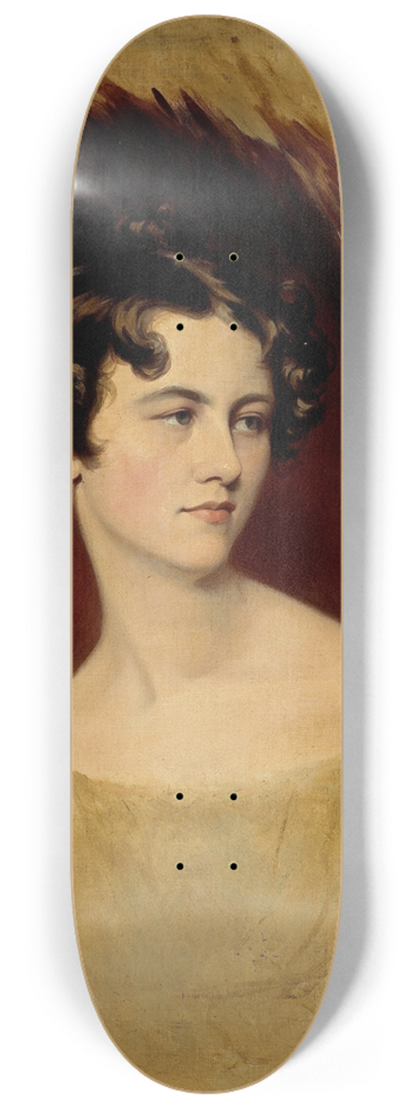 Sir Thomas Lawrence - Presumed portrait of Princess Clementine of Metternich 8.25 inch art skate deck