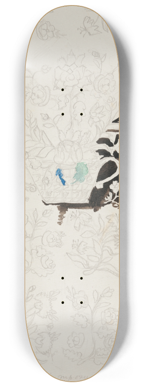 Sofija Paraszczuk - Przerys wzoru z kilimu ukraiskiego 8.25 inch art skate deck