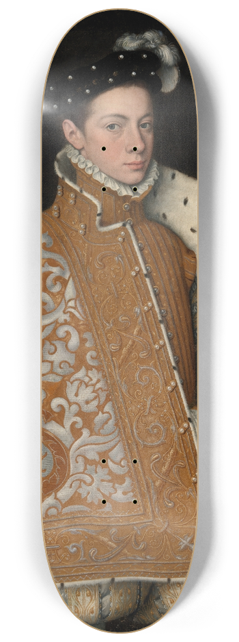 Sofonisba Anguissola - Portrait of Prince Alessandro Farnese (1545-1592), later Duke of Parma and Piacenza 8.25 inch art skate deck