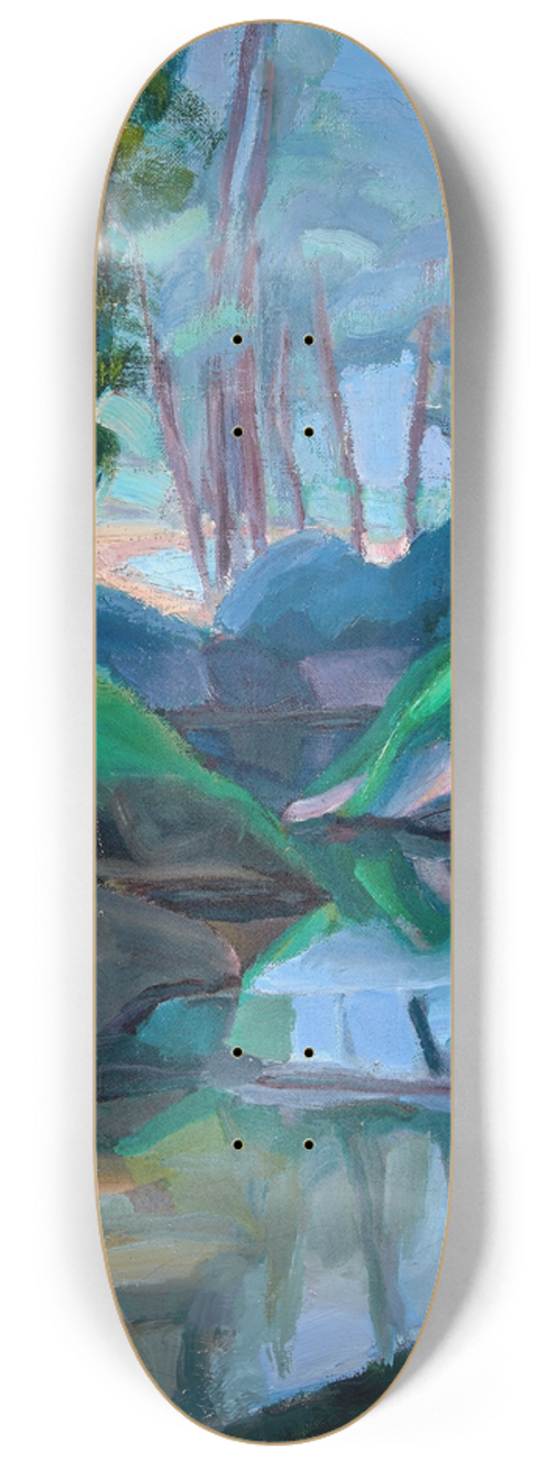 Sonia Lewitska - Paysage  la rivire 8.25 inch art skate deck
