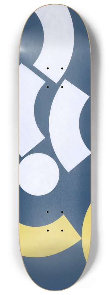 Sophie Taeuber-Arp - Composition with Circle and Circle Segments 8.25 inch art skate deck