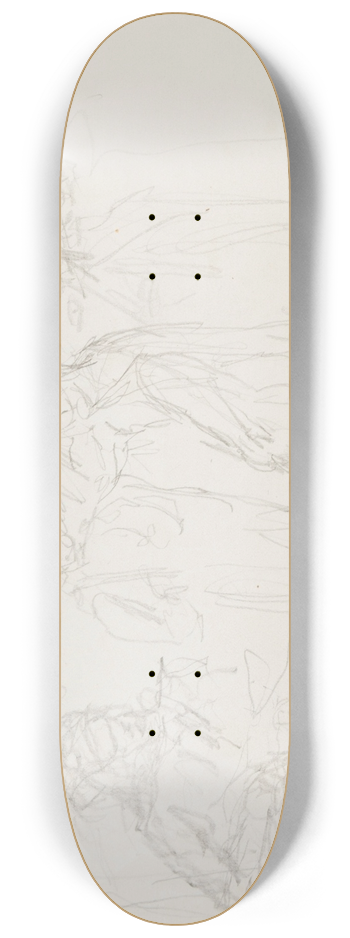 Stanisaw Cercha - Scena historyczna  szkic  rysunek dwustronny 8.25 inch art skate deck