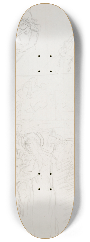 Stanisaw Cercha - Szkice  sceny boonarodzeniowe  rysunek dwustronny 8.25 inch art skate deck