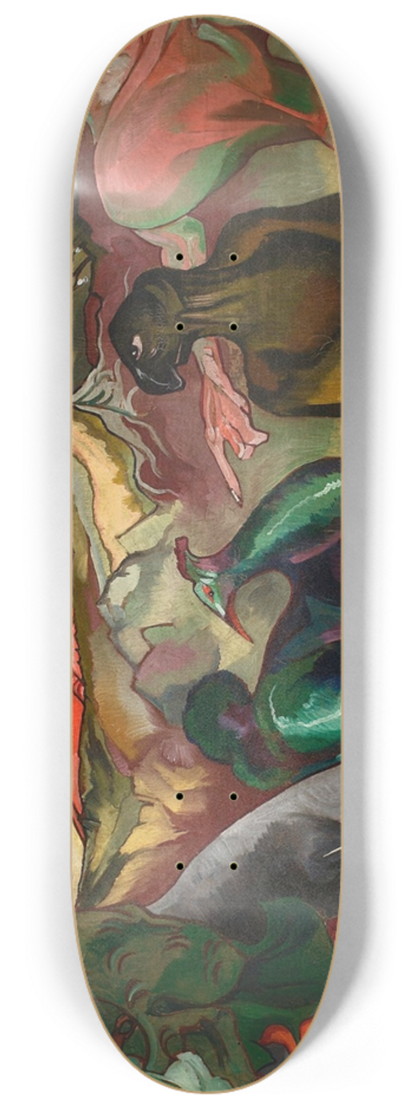 Stanisaw Ignacy Witkiewicz - Self-portrait with a pipe 8.25 inch art skate deck