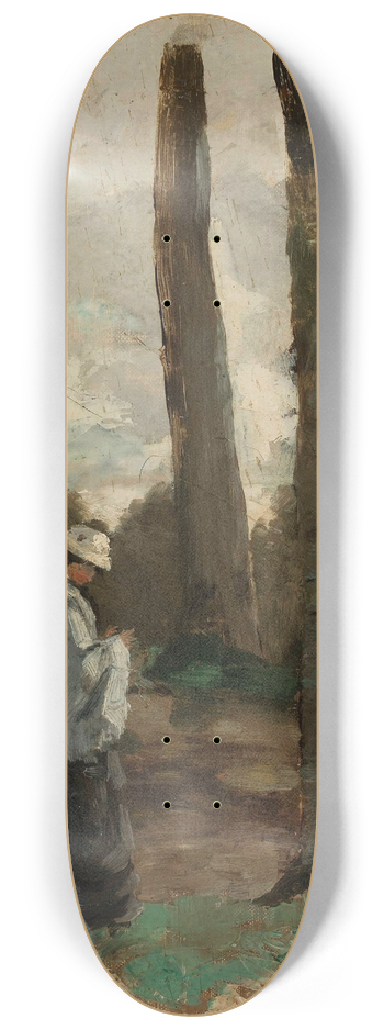 Stanisaw Witkiewicz - Landscape with a female figure 8.25 inch art skate deck