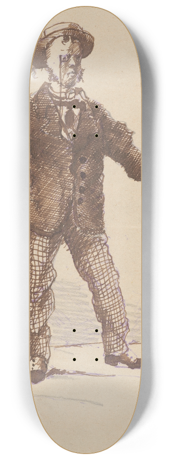 Stanisaw Wyspiaski - Caricature of a dandy 8.25 inch art skate deck