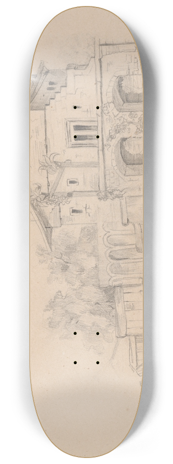 Stanisaw Wyspiaski - House in the garden 8.25 inch art skate deck