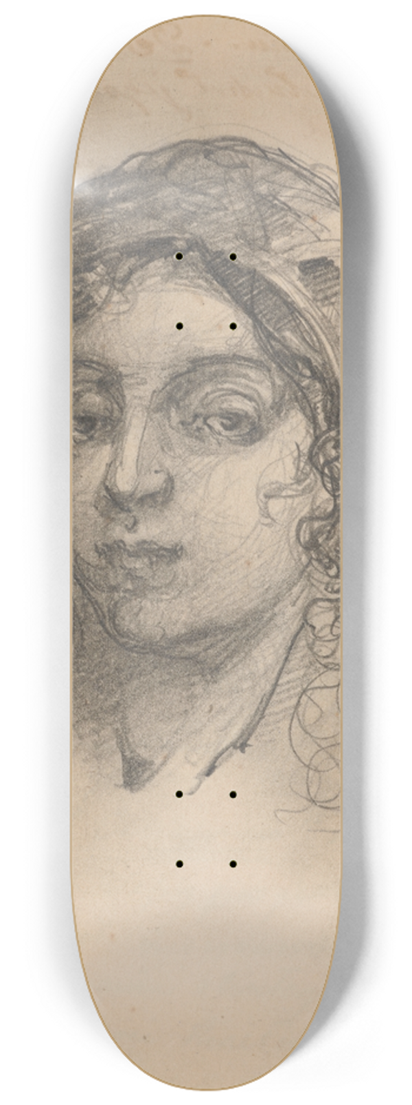 Stanisaw Wyspiaski - Portrait of a young woman 8.25 inch art skate deck