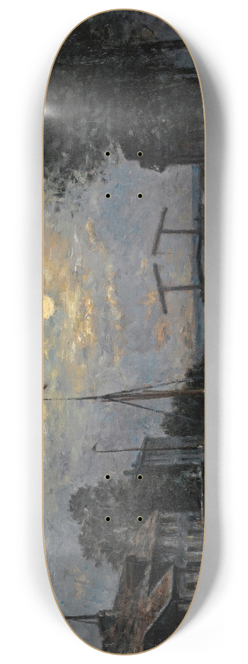 Stanislas Lpine - Le Canal Saint Denis, Effet De Lune 8.25 inch art skate deck