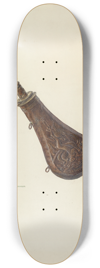 Stanley Mazur - Powder Flask 8.25 inch art skate deck