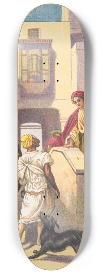 Stecher Litho. Co - The departure of the prodigal son 8.25 inch art skate deck