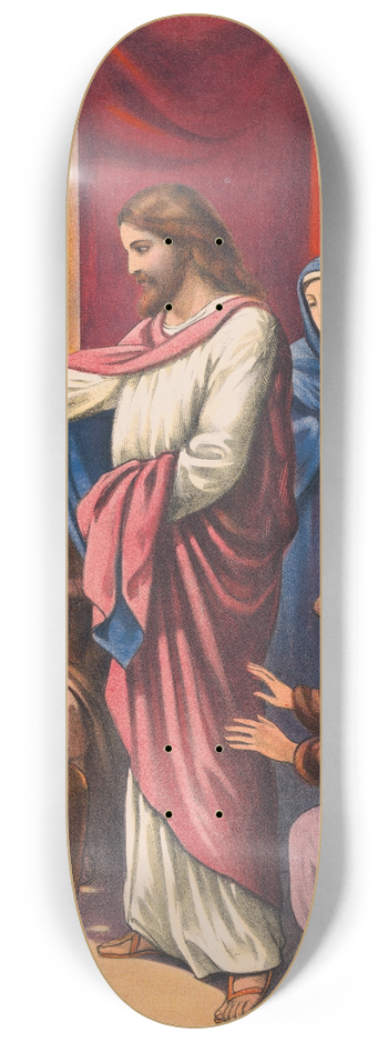 Stecher Litho. Co - The marriage at Cana 8.25 inch art skate deck
