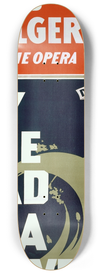 Strobridge and Co - Mathews and Bulger presenting the rag-time opera, By the sad sea waves 8.25 inch art skate deck