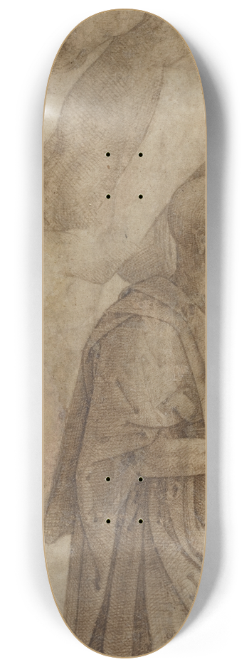 Style of Pietro Perugino - Rider and Standing Draped Man, after the Antique (verso) 8.25 inch art skate deck
