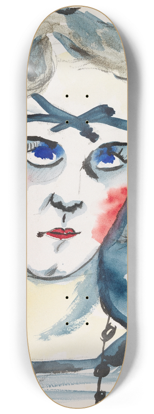 Sulho Sipil - Woman With Red Cheeks 8.25 inch art skate deck